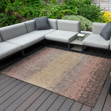 Sumac SUM103 Outdoor Indoor Flatweave Modern Abstract Rug in Multi Colours