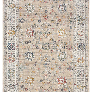 Nova Hannah Cream Beige Polypropylene Traditional Vintage Rug