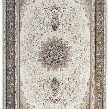 Royality ROY103 Cream Traditional Bordered Persian-Style Rug