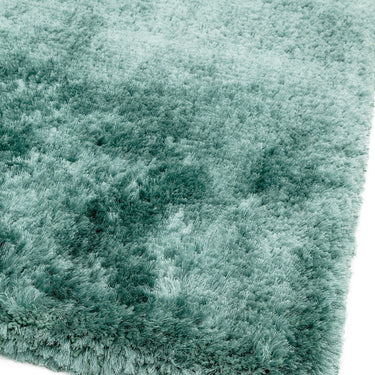 Plush Plain Shaggy High Pile Thick Silky Fluffy Soft Hand Woven Ocean Blue Rug