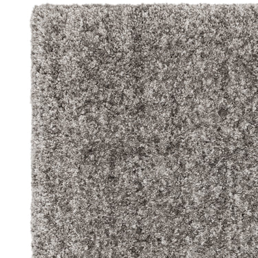 Barnaby Shaggy High Pile Thick Sumptuous Hand Woven Plain Plush Rug  in Graphite Grey Silver