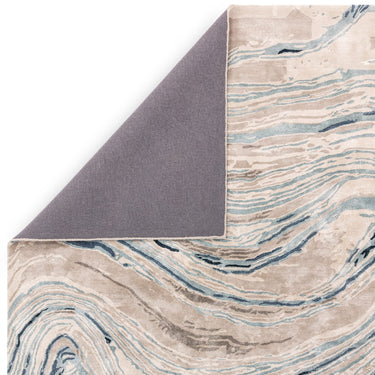 Katherine Carnaby Tuscany Silk Azzuro Marble Rug Premium Hand Woven Luxury Abstract Shiny Grey Blue Rug