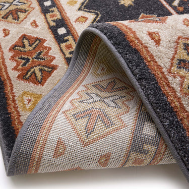Origins Tribal Ethnic Izmir Dark Grey Jute Polypropylene Persian Traditional Rug