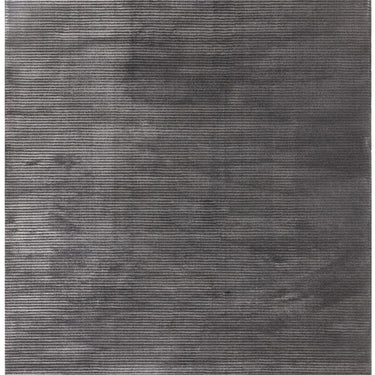 Asiatic London Kuza Stripe Soft Silky Velvety Charcoal Grey Polypropylene Abstract Textured Rug 120x170 cm