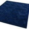 Asiatic London Nexus Octagon Navy Blue Hand-Carved Wool Viscose Geometric Rug - X-Large 200x290 cm (6'7"x9'6")