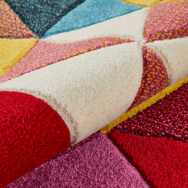 Consept Looms Viva VIV103 Bright Multicolours By Concept Jute Polypropylene Geometric Rug