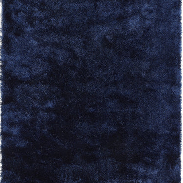 Origins Glamour/Shimmer Indigo Blue Soft Silky Shaggy Rug