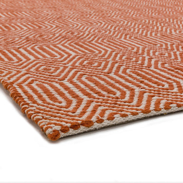 Sloan Hand Woven Flatweave Ethnic Rug or Runner in Orange