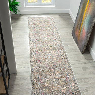 Soujorn Mesa Modern Traditional Vintage Floral Rug, Runner in Multi - Runner 60x240 cm (2'8')