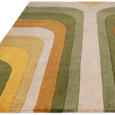Asiatic London Romy Retro Hand-Tufted Green Wool Modern Soft Rug