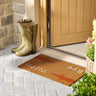 Scion Mr Fox Hi Bye Orange and Natural Coir Doormat 45x75 cm