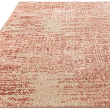 Torino Modern Abstract Rug for Living Room Bedroom Dining Room Wool Viscose Rug in Terracotta