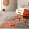 Colores Cloud Magma CO12 Orange Red Multi Polypropylene Abstract Flatweave Rug - Large 160x230 cm (5'3"x7'7")
