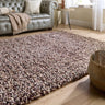 Origins Rocks Shaggy Hand Woven Wool Long Pile Rugs in Natural - Small 80x150 cm (2'6"x5')
