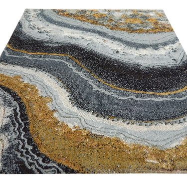 Consept Looms Amara AMA103 Onyx Granite Stone Patterns Grey Blue Bronze Handmade Jute Abstract Rug