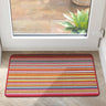 My Mat Stain Resistant Washable Home Entrance, Kitchen, Hallway, Entryway Non-Slip Rug Candy in Multi Bright Stripe Colours - 50x80 cm (1'8"x2'7")