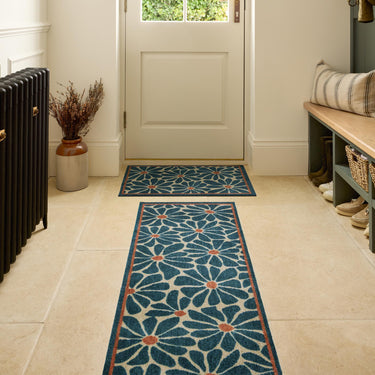 My Pattern Washable Non-Slip Floral Boho Doormat - Runner 50 x 150 cm (2'x5')