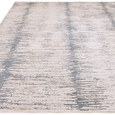 Asiatic London Anders AN15 Charm Linear Shimmer Blue Grey Abstract Textured Boho Rug