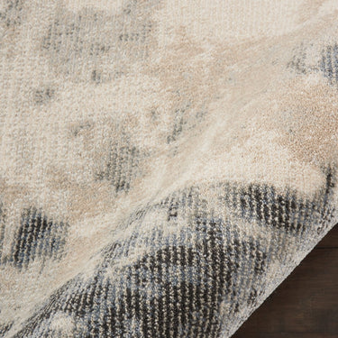 Nourison Maxell MAE13 Ivory Grey Cotton Abstract Modern Rug