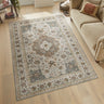 Liberty Classic Washable Velvet Soft Non-Slip Traditional LIB207 Mocha  Rug - Medium 120x180 cm (4'x6')