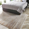 Origins Bevel Modern Abstract Distressed Soft Silky Rug in Cream/Grey - Small 80x150 cm (2'6"x5')
