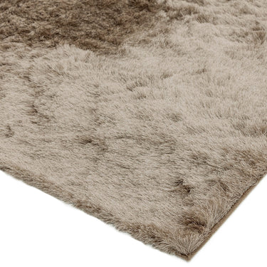 Asiatic London Whisper Silky Shiny High Pile Mocha Shaggy Textured Plush Rug