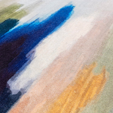 Vision Pigment Wool Pictorial Ombre Effect Hand Tufted Short Pile Modern Abstract Rug in Multi Colours