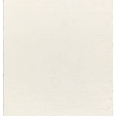 Origins Washable Faux Fur Modern Plain Ivory Non-Slip Rug
