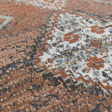 Zola Tark Traditional Persian Medallion Rug in Orange Cream