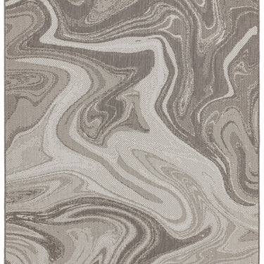 Patio PAT19, PAT20 Marble Indoor Outdoor Rug in Natural Beige