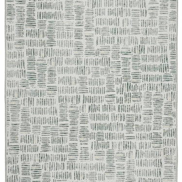 Origins Veona Grey Green Washable Non-Slip Cotton Chenille Rug