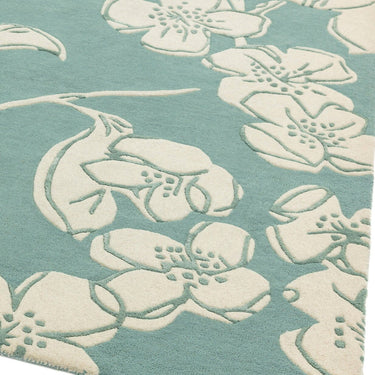 Matrix MAX12 Devore Contemporary Tufted Blue Wool Viscose Abstract Geometric Rug