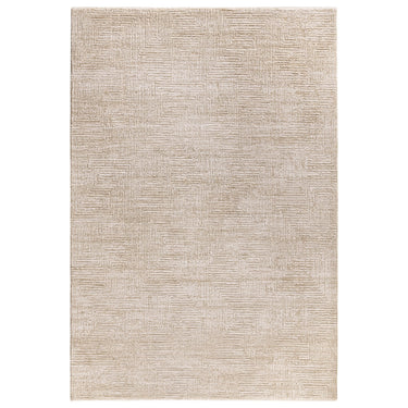 Asiatic London Laurent LA06 Fringed Natural Beige Cotton Abstract Geometric Textured Rug