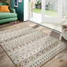 Origins Atlas Graphic Tribal Brown Indoor Outdoor Geometric Textured Striped Rug - Medium 120x170 cm (4'x5'6")