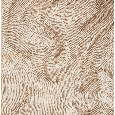 DKNY Central Park West DK001 Beige Brown Jute Abstract Textured Rug