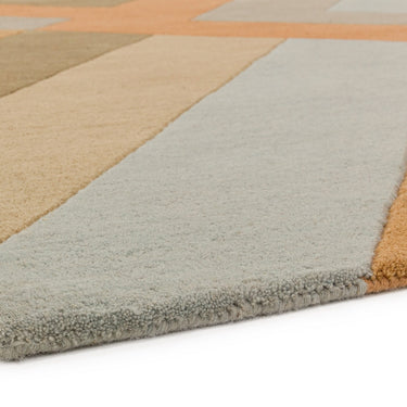 Reef Big Zig RF03 Geometric Pattern Hand Tufted Rug Hallway Runner in Coral