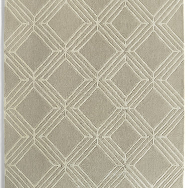 Origins Vienna Rug Wool Viscose Modern Geometric Living Room Quality Hand Made Rug in Mink Brown