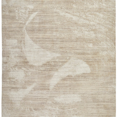 Dune Modern Abstract  Wind-Swept Desert Pattern Wool & Viscose Blend Textured Beige Rug