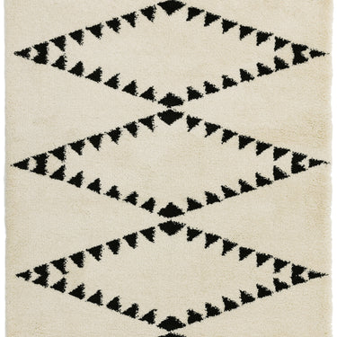 Rocco Moroccan Tribal Berber Shaggy Rug in Pink, Green, Cream, Charcoal, Mustard and Blue