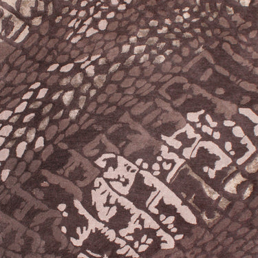 Unique Canyon Abstract Handmade Quality Heavy Silky Viscose Wool Rug in Grey