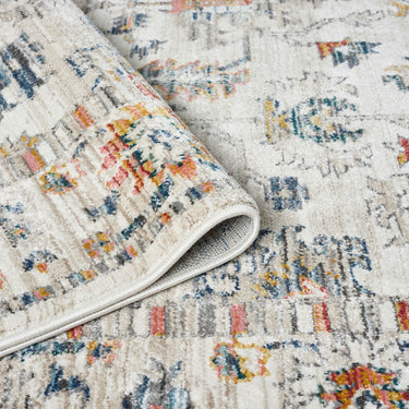 URCO Nova Floyd Distressed Cream Polypropylene Persian Traditional Vintage Hallway Runner Rug