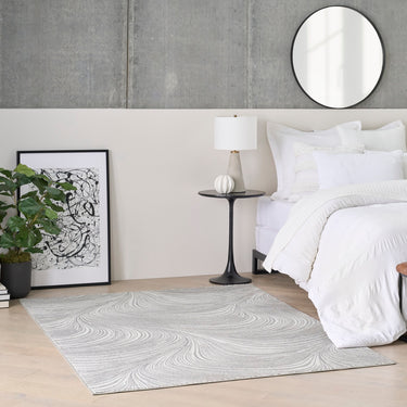 DKNY Central Park West CEP02 Swirl Pattern Jute Abstract Modern Rug