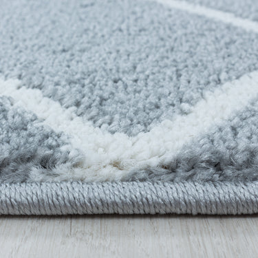 Efor New Design Grey Jute Polypropylene Geometric Rug