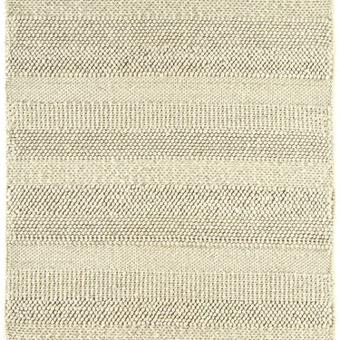 Katherine Carnaby Coast Wool & Viscose High Quality Textured Hand Woven  Flatweave Striped Rug in Cream