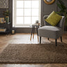 Esselle Larissa Chocolate Brown Washable Non-Slip Polypropylene Shaggy Rug - Small 80x120 cm (2'6"x4')