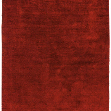 Asiatic London Milo Short Pile Silky Red Shaggy Traditional Modern Rug