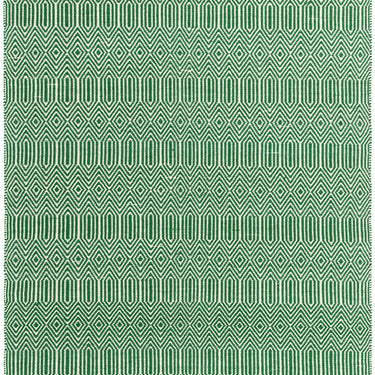 Sloan Hand Woven Flatweave Geometric Ethnic Rug or Runner in Green