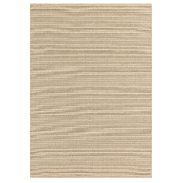 Ravine Hand Made Wool Plain Ribbed Texture Sand Beige Rug