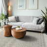 Anya ANR01 Rug Hand Made Wool Geometric Traditional Modern Bohomian Tribal Fringed Rug in Ivory Mint - Medium 120x170 cm (4'x5'6")
