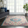 Passion PSN22 Medallion Ivory Multi Coloured By Jute Polypropylene Persian Traditional Hallway Runner Rug - Medium 114x175 cm (4'x5'9'')
